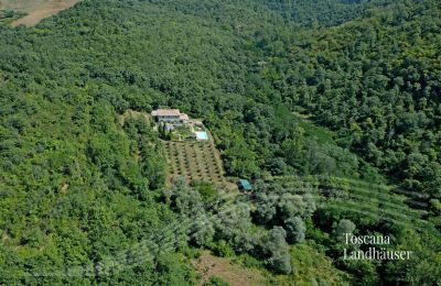 Casa di campagna in vendita Gaiole in Chianti, Toscana, RIF 3003 Vogelperspektive