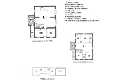 Casale in vendita Sarteano, Toscana, RIF 3009 Grundriss