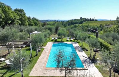 Casa di campagna in vendita Chianciano Terme, Toscana, RIF 3061 Vogelperspektive Pool