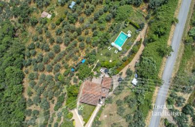 Casa di campagna in vendita Loro Ciuffenna, Toscana, RIF 3098 Blick von oben