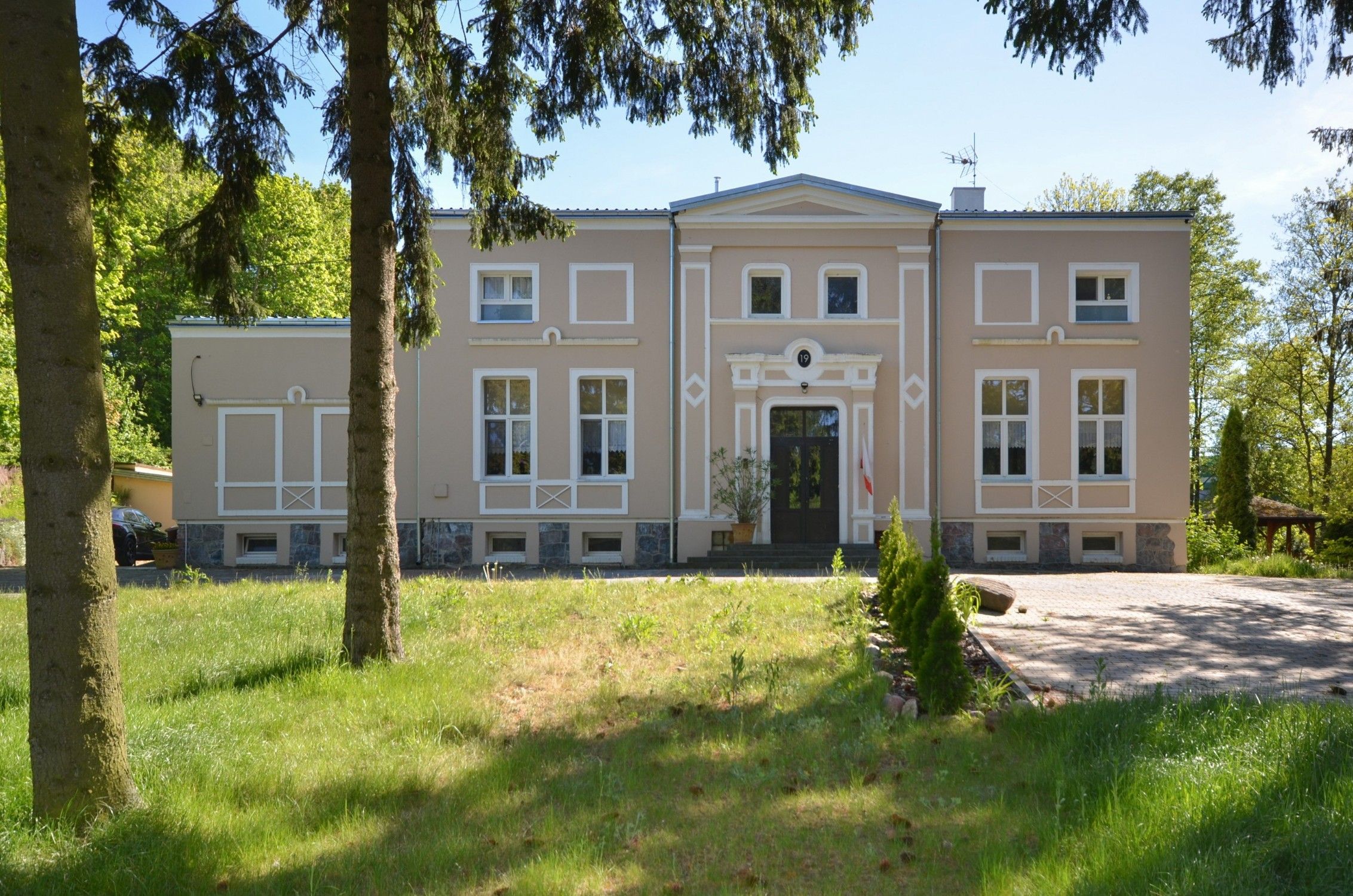Villa padronale in vendita powiat ostródzki, gmina Ostróda, Grabin, Grabinek, Voivodato di Varmia-Masuria, Vista frontale