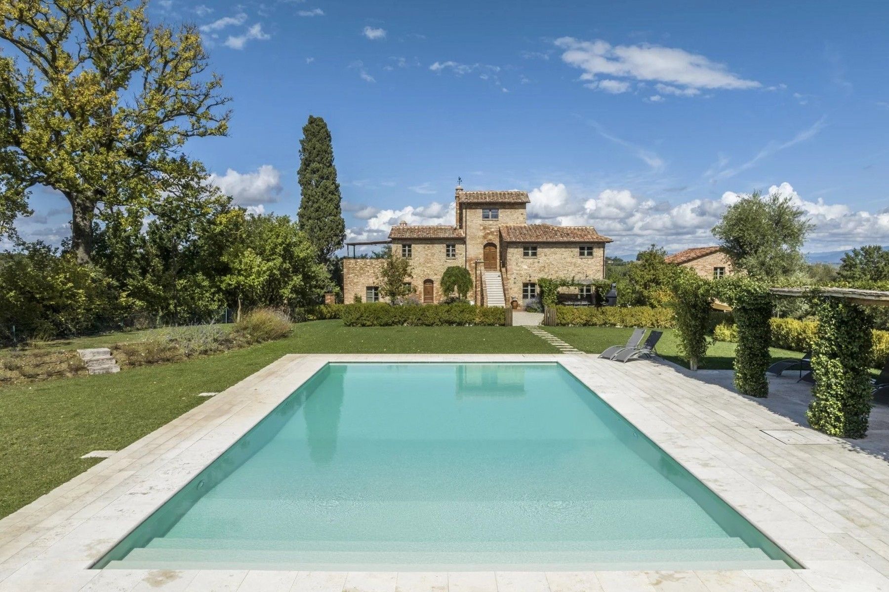 Immagini Casale con Vista Panoramica a Montepulciano, XIX Secolo