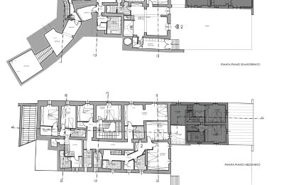 Villa storica in vendita Siena, Toscana, RIF 2937 Grundriss Apt. 1 Souterrain und ZG