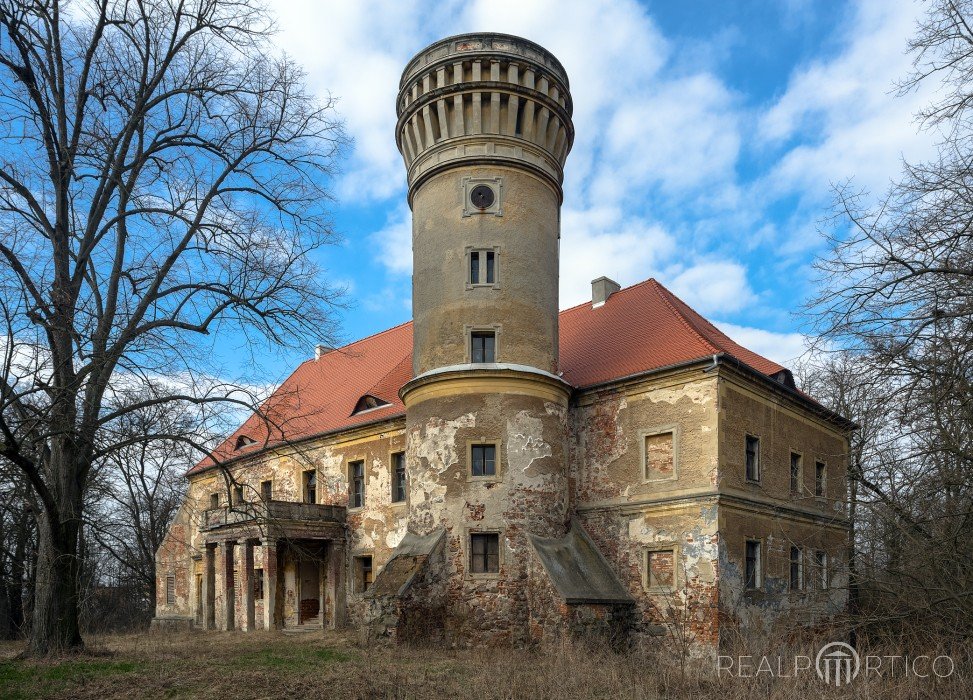 Neues Dach für das Schloss in Osetno, Niederschlesien (2017), Osetno